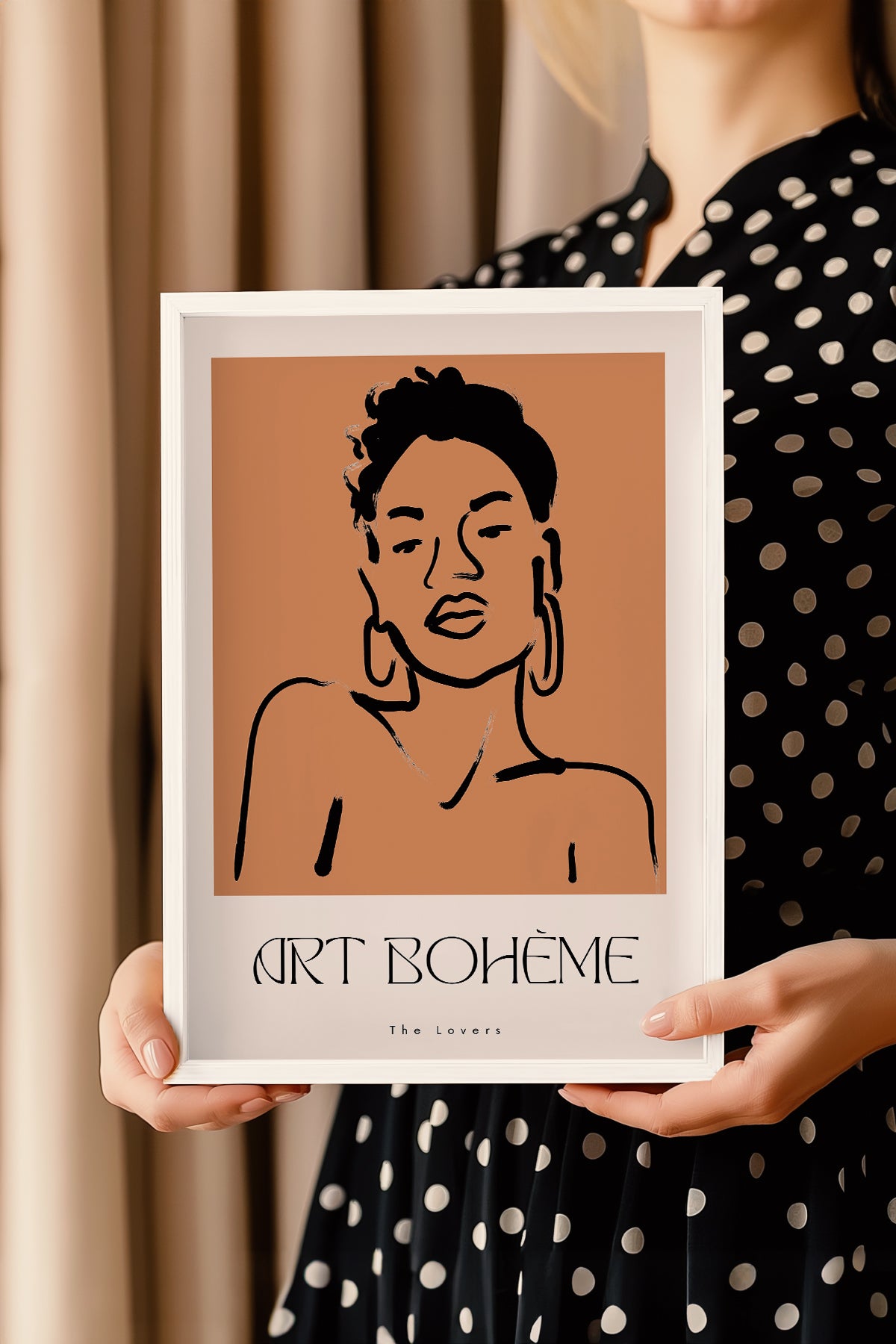 Bohemian Serisi Beyaz Çerçeveli Poster, Tablo No:106