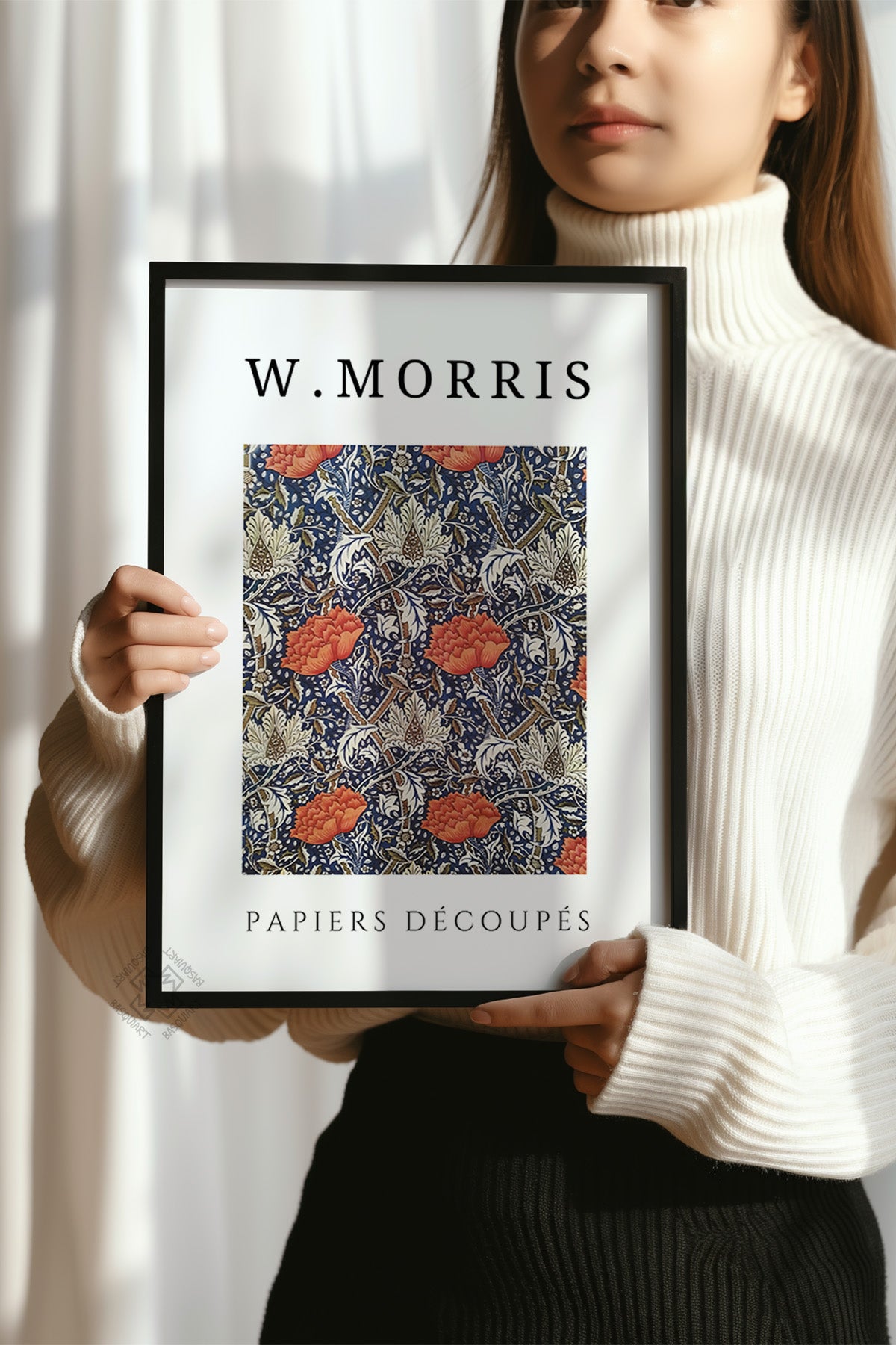 William Morris Serisi Siyah Çerçeveli Poster, Tablo Duvar Dekoru No:8