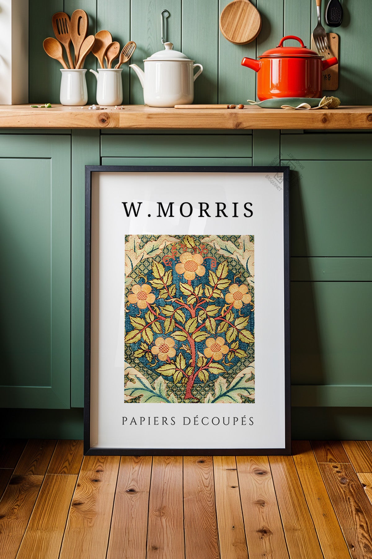 William Morris Serisi Siyah Çerçeveli Poster, Tablo Duvar Dekoru No:20