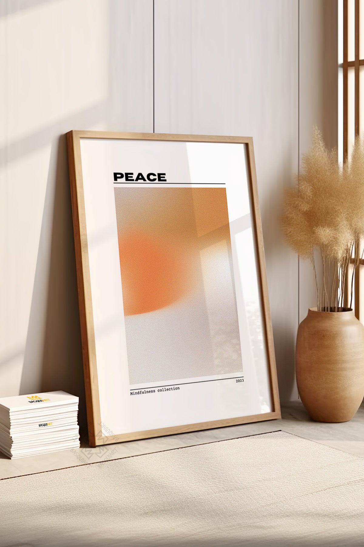 Aura Serisi Ahşap Çerçeveli Poster, Tablo No:129