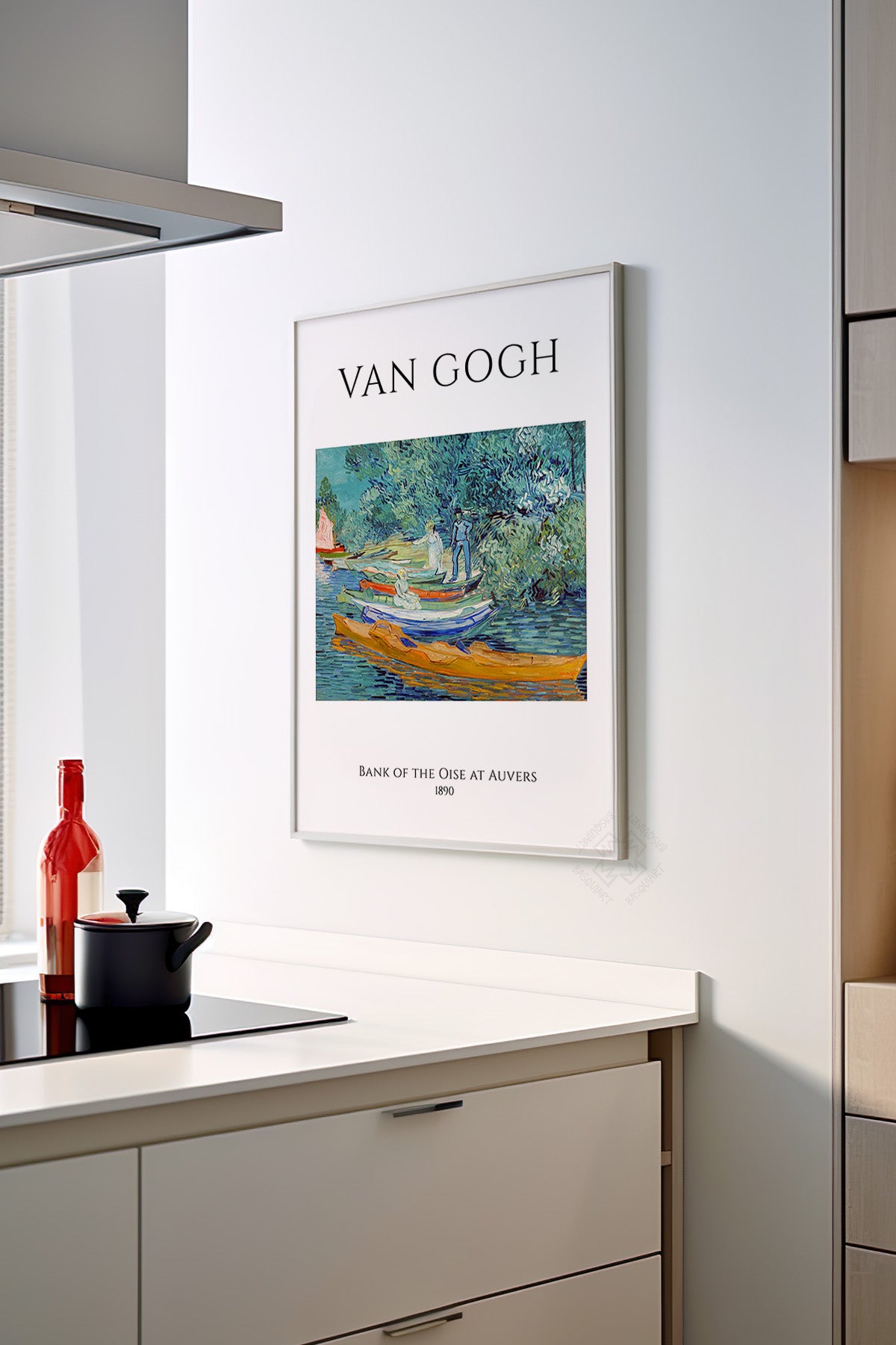 Vincent Van Gogh Serisi Beyaz Çerçeveli Poster, Tablo Duvar Dekoru No:10