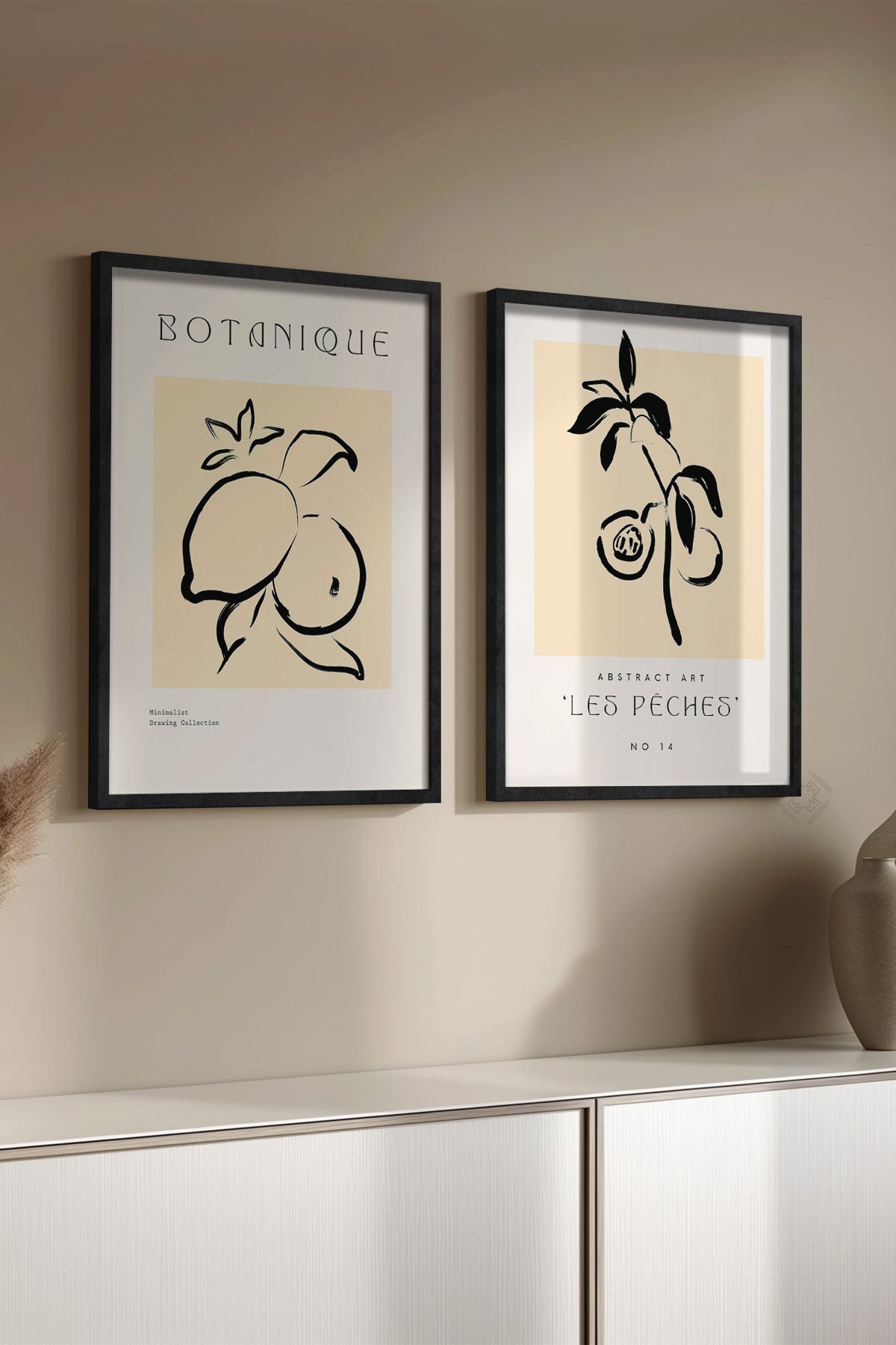 Bohemian 2'li Siyah Çerçeveli Poster, Tablo Seti No:16