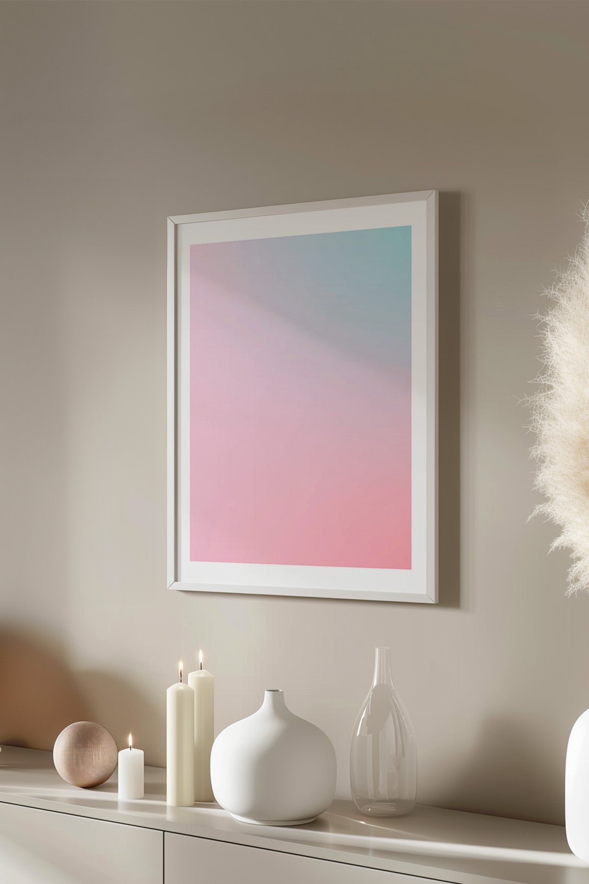 Aura Serisi Beyaz Çerçeveli Poster, Tablo No:20