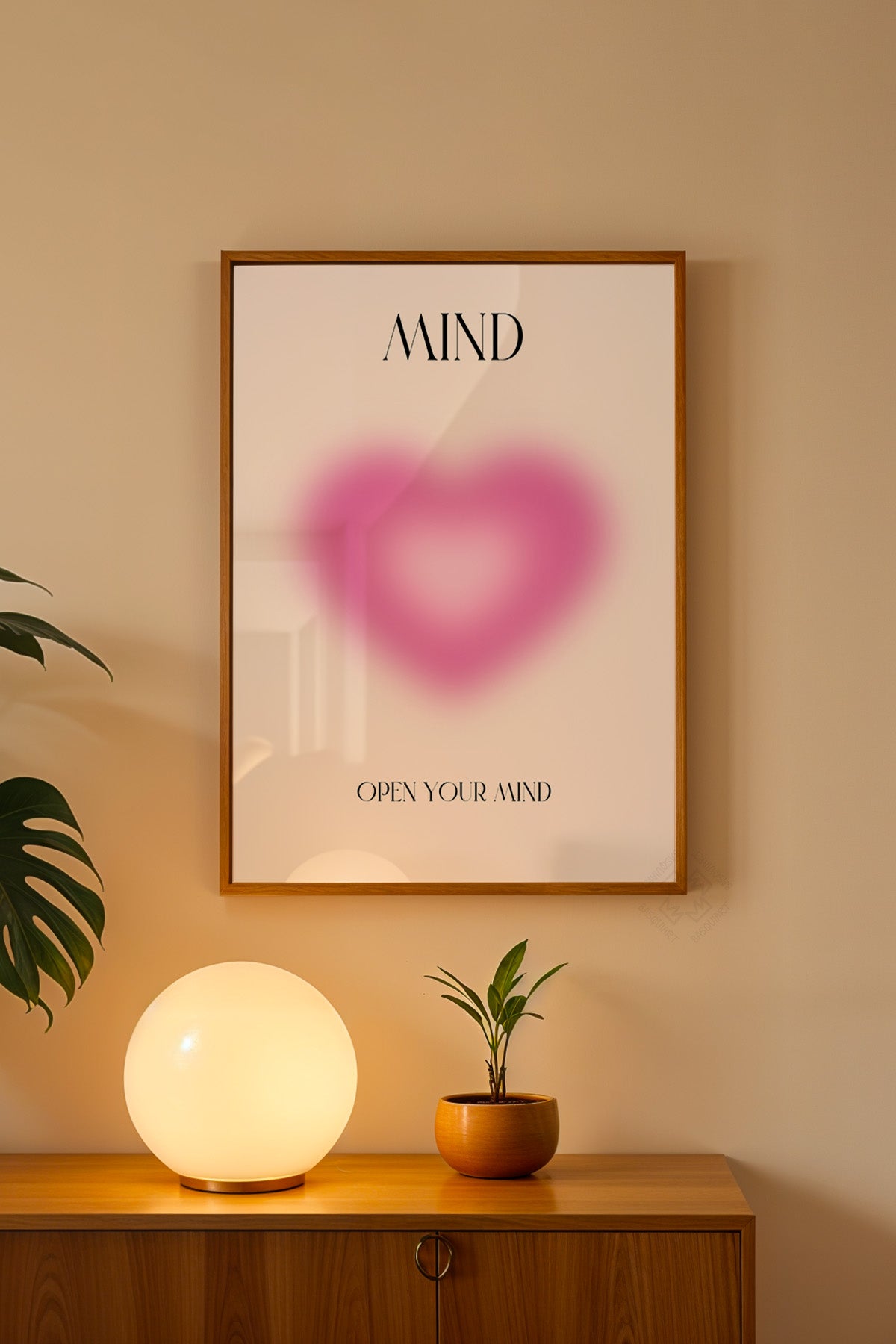Aura Serisi Ahşap Çerçeveli Poster, Tablo No:159
