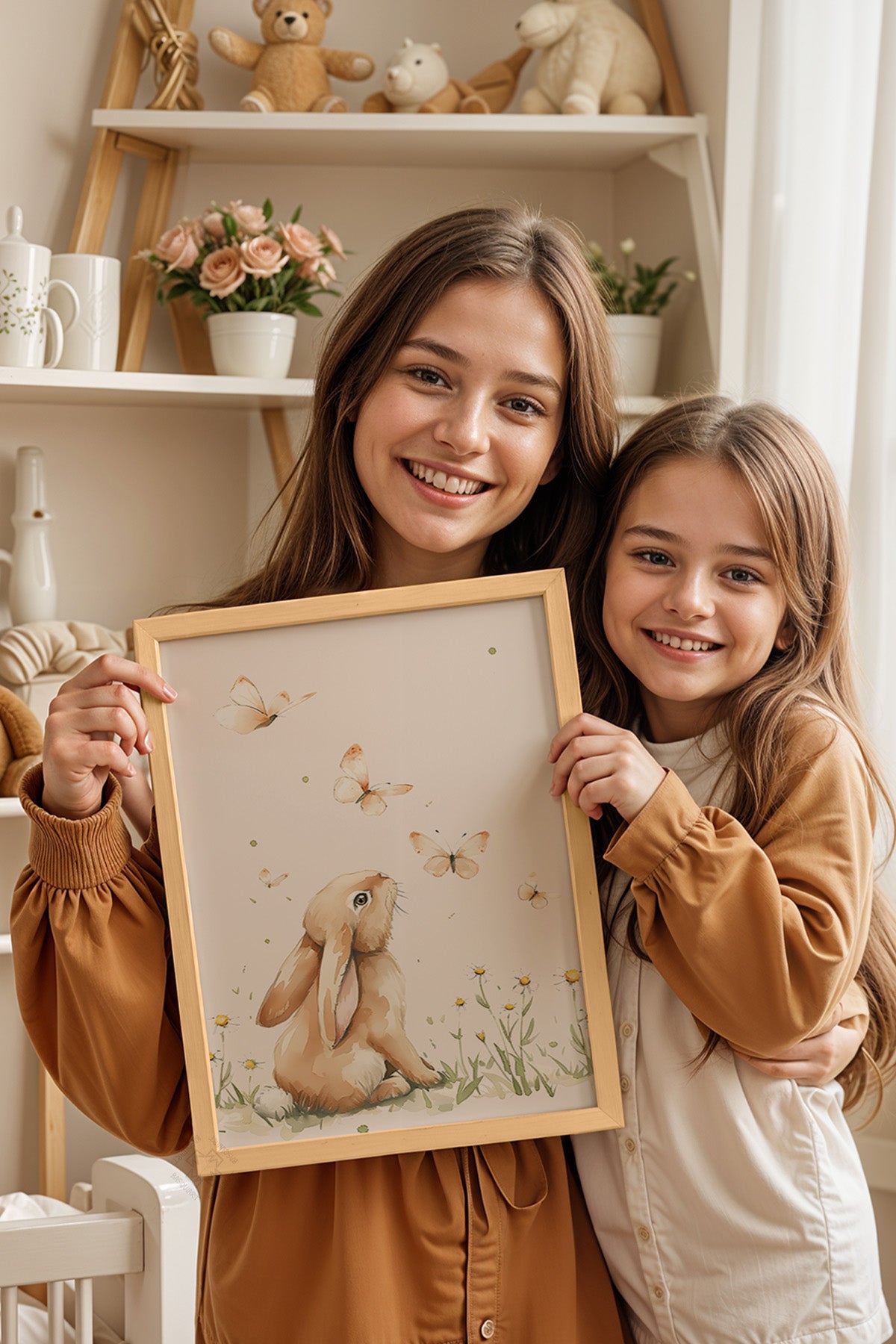 Çocuk Odası, Bebek Odası Ahşap Çerçeveli Poster, Tablo No:86